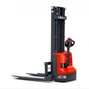 1.6-ton fully electric pallet stacker truck
